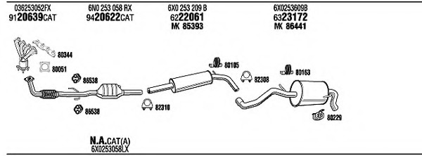Sistem de esapament VWT08972B WALKER - Sistem de evacuare, complet Sistem de esapament VWT08972B WALKER - Sistem de evacuare, complet